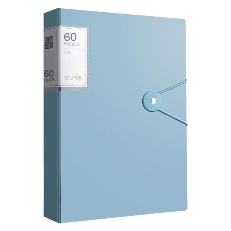 Cartella portadocumenti A4 con tasca interna trasparente e fibbia., 60 Pockets, 100 Pockets