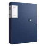 Cartella portadocumenti A4 con tasca interna trasparente e fibbia., 60 Pockets, 100 Pockets