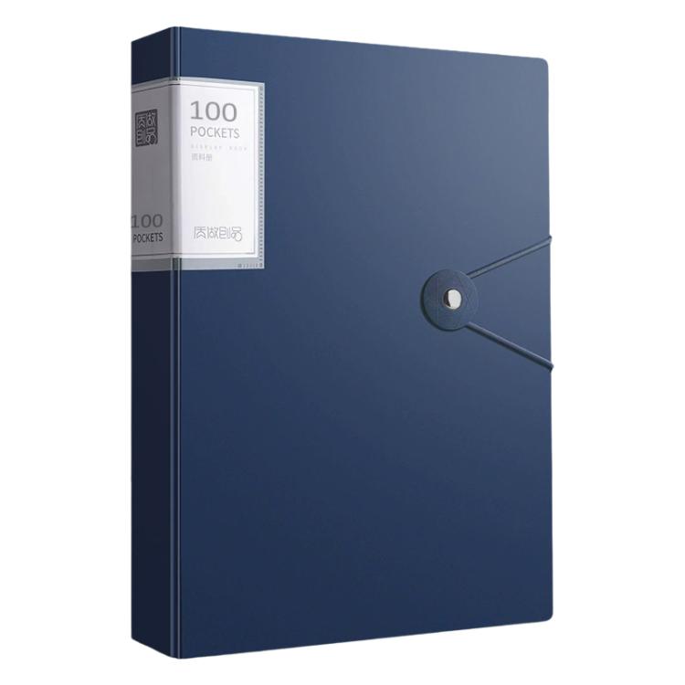 Cartella portadocumenti A4 con tasca interna trasparente e fibbia., 60 Pockets, 100 Pockets