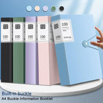 Cartella portadocumenti A4 con tasca interna trasparente e fibbia., 20 Pockets, 30 Pockets, 40 Pockets