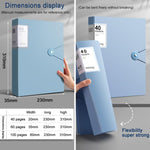 Cartella portadocumenti A4 con tasca interna trasparente e fibbia., 20 Pockets, 30 Pockets, 40 Pockets
