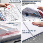 Cartella portadocumenti A4 con tasca interna trasparente e fibbia., 60 Pockets, 100 Pockets