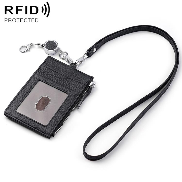 KB175 Portafoglio porta carte in vera pelle con fibbia a estrazione rapida e protezione RFID.