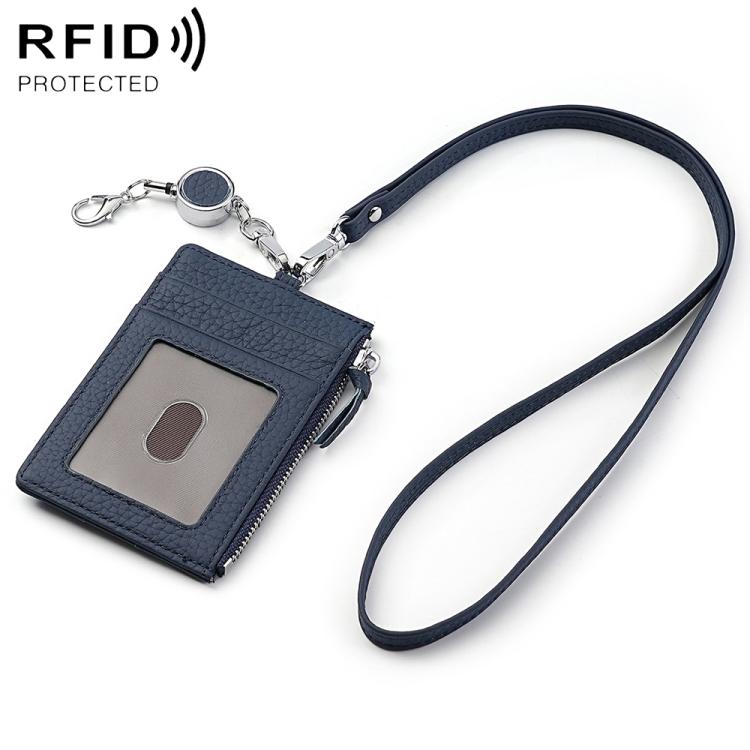 KB175 Portafoglio porta carte in vera pelle con fibbia a estrazione rapida e protezione RFID.