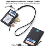 KB175 Portafoglio porta carte in vera pelle con fibbia a estrazione rapida e protezione RFID.