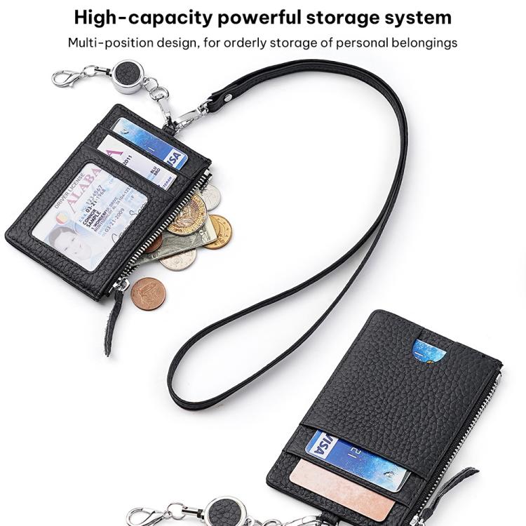 KB175 Portafoglio porta carte in vera pelle con fibbia a estrazione rapida e protezione RFID.