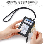 KB175 Portafoglio porta carte in vera pelle con fibbia a estrazione rapida e protezione RFID.