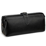 Comoda custodia in vera pelle lavabile per riporre gli strumenti per il trucco.