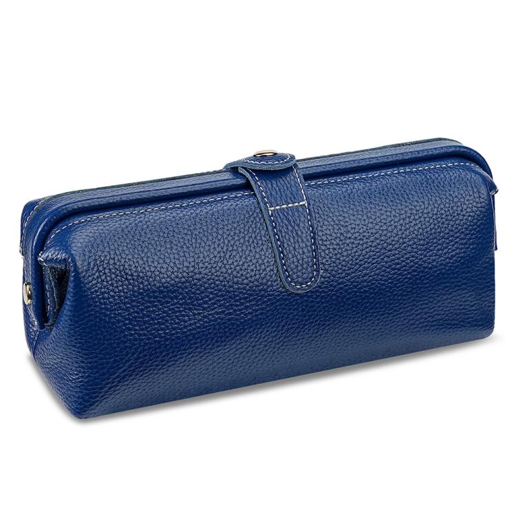 Comoda custodia in vera pelle lavabile per riporre gli strumenti per il trucco.