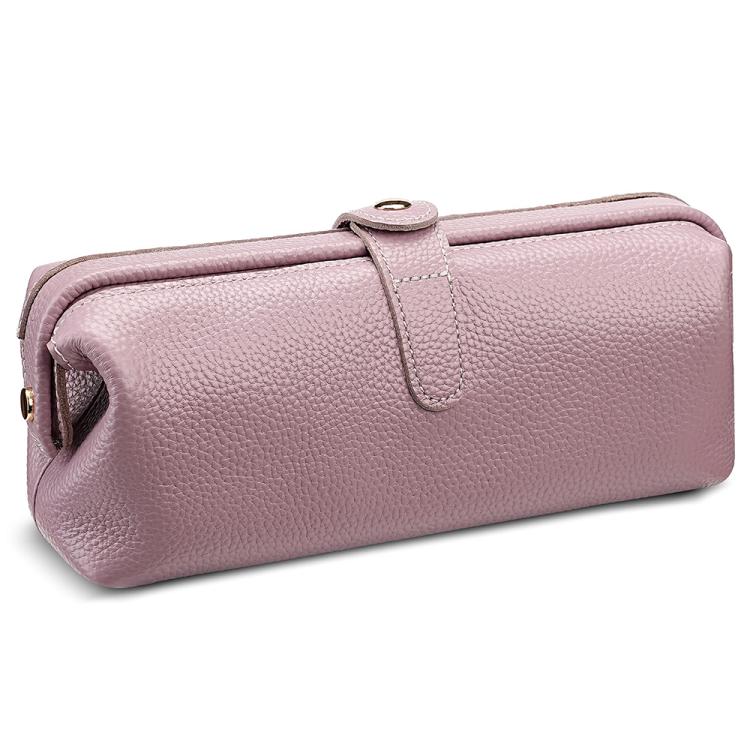 Comoda custodia in vera pelle lavabile per riporre gli strumenti per il trucco.