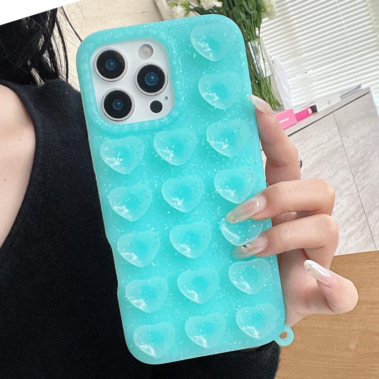 Cover per telefono traslucida con glitter e ventosa a forma di cuore, For iPhone 17 Pro Max, For iPhone 17 Pro, For iPhone 17, For iPhone Air