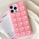 Cover per telefono traslucida con glitter e ventosa a forma di cuore, For iPhone 16 Pro Max, For iPhone 16 Pro, For iPhone 16, For iPhone 15 Pro Max