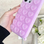 Cover per telefono traslucida con glitter e ventosa a forma di cuore, For iPhone 15, For iPhone 14, For iPhone 14 Pro Max, For iPhone 13