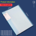 Cartella portadocumenti interna traslucida formato A4 con tasca interna, 20 Pockets, 30 Pockets, 40 Pockets, 60 Pockets