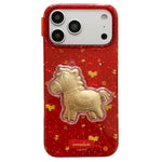 Custodia per telefono in PC + TPU con motivi tradizionali di buon auspicio per il Capodanno cinese., For iPhone 17 Pro Max, For iPhone 17 Pro