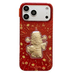 Custodia per telefono in PC + TPU con motivi tradizionali di buon auspicio per il Capodanno cinese., For iPhone 17 Pro Max, For iPhone 17 Pro