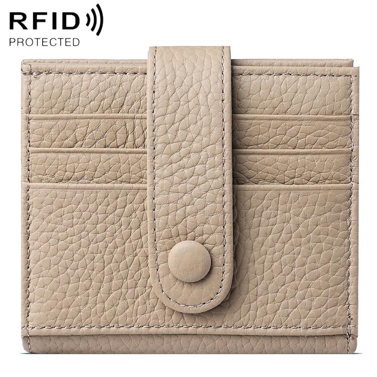 Portafoglio multi-carta RFID KB90 in vera pelle con fibbia.