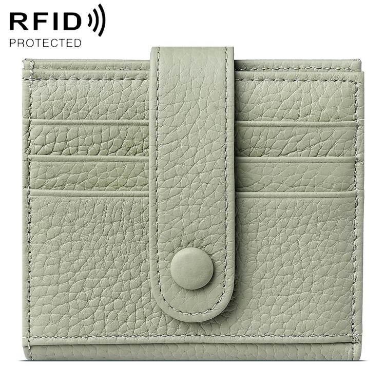 Portafoglio multi-carta RFID KB90 in vera pelle con fibbia.