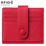 Portafoglio multi-carta RFID KB90 in vera pelle con fibbia.