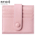 Portafoglio multi-carta RFID KB90 in vera pelle con fibbia.