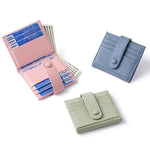Portafoglio multi-carta RFID KB90 in vera pelle con fibbia.