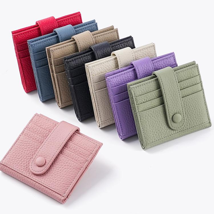 Portafoglio multi-carta RFID KB90 in vera pelle con fibbia.