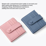 Portafoglio multi-carta RFID KB90 in vera pelle con fibbia.