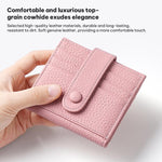 Portafoglio multi-carta RFID KB90 in vera pelle con fibbia.