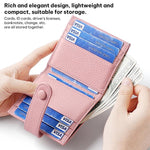 Portafoglio multi-carta RFID KB90 in vera pelle con fibbia.