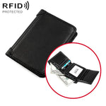 Portafoglio da uomo in pelle bovina pieno fiore con protezione RFID.