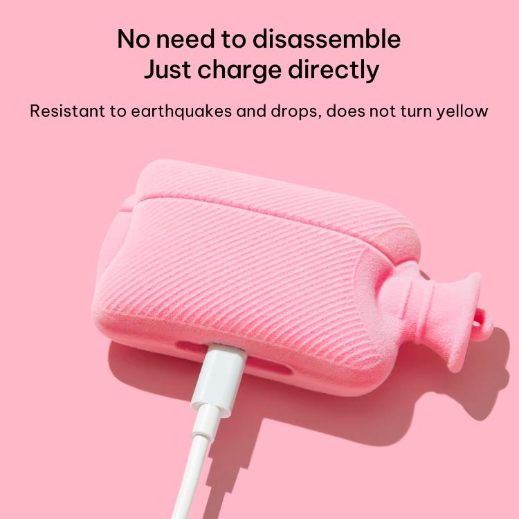 Custodia protettiva per auricolari in peluche scaldamani con portachiavi, For AirPods Pro 3, For AirPods 4, For AirPods Pro 2, For AirPods 3, For AirPods Pro