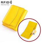 Portafoglio corto da donna in vera pelle con protezione RFID