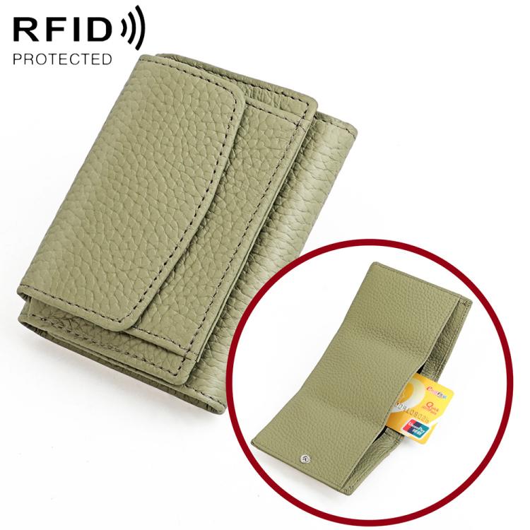 Portafoglio corto da donna in vera pelle con protezione RFID