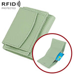 Portafoglio corto da donna in vera pelle con protezione RFID