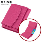 Portafoglio corto da donna in vera pelle con protezione RFID