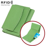 Portafoglio corto da donna in vera pelle con protezione RFID