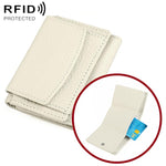 Portafoglio corto da donna in vera pelle con protezione RFID