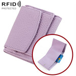 Portafoglio corto da donna in vera pelle con protezione RFID