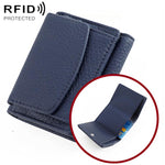 Portafoglio corto da donna in vera pelle con protezione RFID
