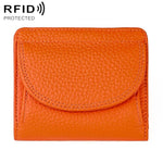Portafoglio mini semplice in vera pelle con protezione RFID.