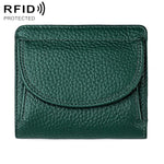 Portafoglio mini semplice in vera pelle con protezione RFID.