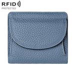 Portafoglio mini semplice in vera pelle con protezione RFID.