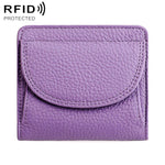 Portafoglio mini semplice in vera pelle con protezione RFID.