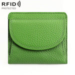 Portafoglio mini semplice in vera pelle con protezione RFID.