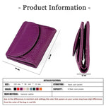 Portafoglio mini semplice in vera pelle con protezione RFID.