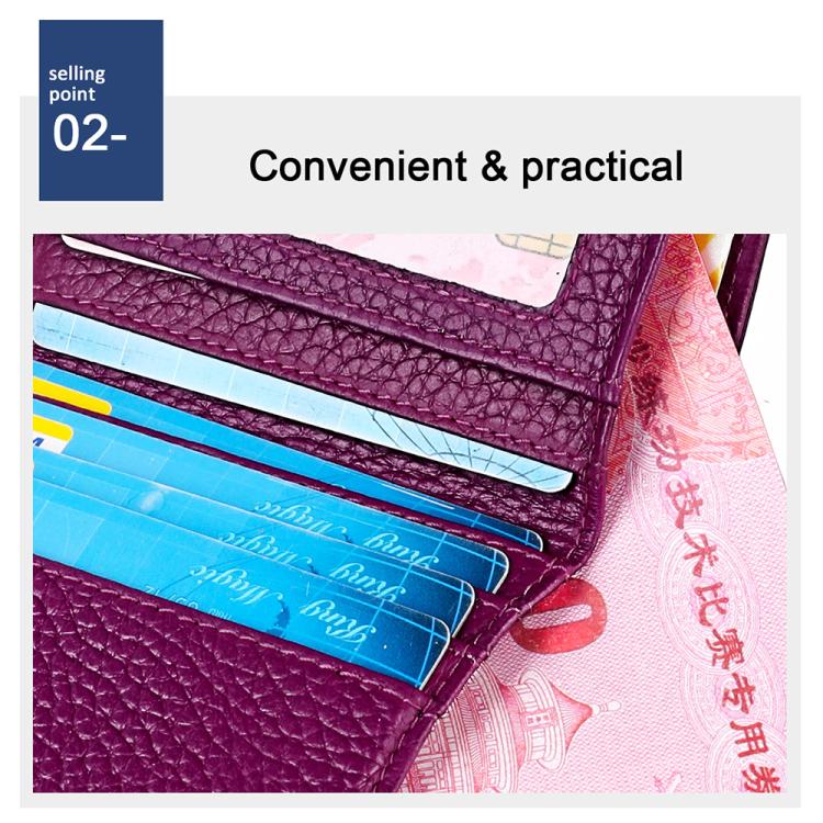 Portafoglio mini semplice in vera pelle con protezione RFID.