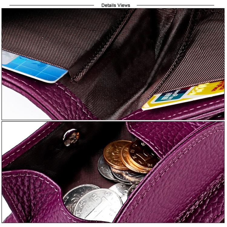 Portafoglio mini semplice in vera pelle con protezione RFID.