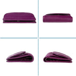 Portafoglio mini semplice in vera pelle con protezione RFID.
