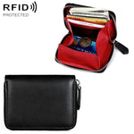 Borsa portaoggetti con cerniera in vera pelle KB228 RFID