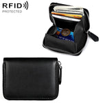 Borsa portaoggetti con cerniera in vera pelle KB228 RFID